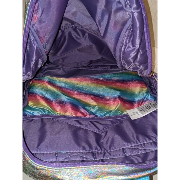 Wonder Nation Unicorn Fuzzy Backpack 17" Laptop Sleeve Reflective DAMAGED CORN - Picture 5 of 8